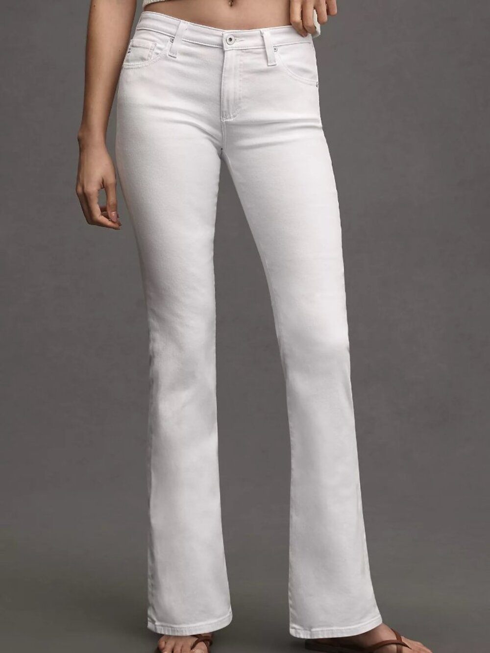 AG Adriano Goldschmied The Ballard Slim Bootcut White Jeans 33" Western Size 29